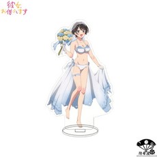 여친 빌리겠습니다 렌탈여친 카노카리 굿즈 웨딩 비키니 아크릴 스탠드 피규어 장식, D, 높이 약 16cm, 1개