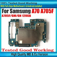 삼성 갤럭시 A70 A705F A705FN A705GN A705FN A7050 A705U 용 EU 버전 128GB 마더보드 잘 작동하는 로직 보드, A705F-FN-128G 2SIM