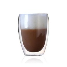 내열 벽 차 유리 컵 맥주 커피 수제 건강 음료 머그잔 투명 용기, 6. C 350ml, 1개