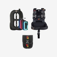 [다이브라이트] 트래블 트랜스팩 세트 소프트백플레이트 버클형하네스, 트래블 XT