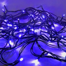 선세이브 [검정선 전구 SET] LED 5줄 은하수 조명 100구 + 전원케이블 세트 AC 220V 크리스마스, 보라색, 1개