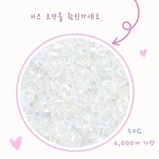 씨드비즈 2mm 투명 50g