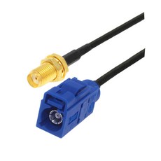RAL5005 Fakra C 수 암 to SMA 타입 커넥터 RG174 케이블 어댑터 자동차 GPS 네비게이션 안테나 연장 코드 RF 동축 피그테일, SMA F to Fakra C F, 없음, 1개