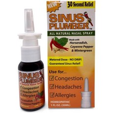Sinus Plumber 배관공 페퍼 코 스프레이 1flz, 1 Fl Oz (Pack of 1), 1개, 30ml