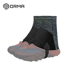 ORMA 러닝 숏 스패츠 트레일 러닝 게이터 오르마, 블랙/그린