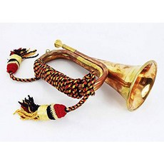 AnNafi 솔리드 황동 And 구리 Blowing Bugle| US 밀리터리 Signal 혼 Cavalr