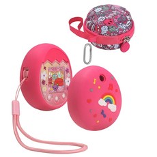 다마고치 케이스 Tamagotchi Pix 용 실리콘 커버 Kids Toys 선물용 보관 가방 상자가있는 귀여운 만화 보호, 없음, 13)Blue Style Two