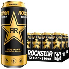 Rockstar Energy Drink Boom 휘핑 오렌지 473.2ml16온스 12개 팩, Original, 16 Fl Oz (Pack of 12), 473.2ml