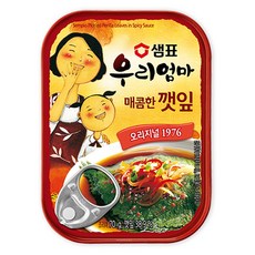 샘표 우리엄마 깻잎 매콤한맛, 70g, 10개