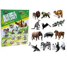 Lizzy Store Shop을 방문하십시오. Lizzy Animal Planet 3D 퍼즐 세트 건설 조립 키트 Craft Zoo Animals, One Color_One Size, 상세 설명 참조0, One Color_One Size