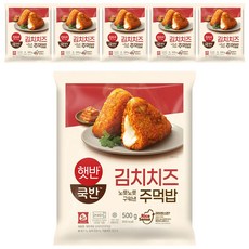 CJ 햇반 쿡반 김치치즈주먹밥 500g 6개 (총 30입)