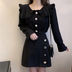 OC28 사샤 세일러 프릴 카라 간절기 봄 가디건