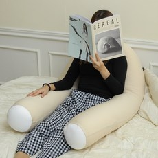 무지 U자 롱쿠션 바디필로우 임산부 쿠션 베개, 그레이