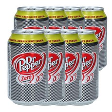 닥터페퍼 제로 탄산 카페인 청량 음료 330ml 8팩 Dr Pepper Zero 8개 0 33l