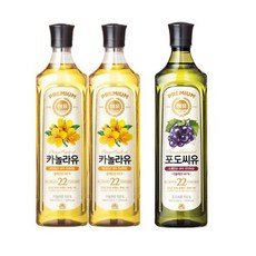 해표 카놀라유 900ml 2개 + 포도씨유 900ml, 1세트