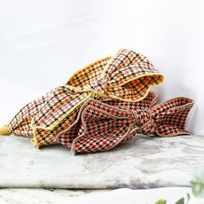 [가인몰](폭스타일)하운드 체크 리본 헤어밴드[Ha10_2312]