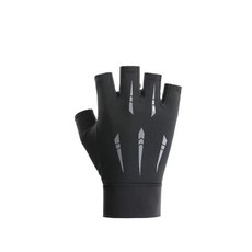  신제품 남녀 공용 얼음 실크 자외선 차단 장갑 통기성 있는 얇은 낚시 야외 스포츠 미끄럼 방지 두손가락, 08 라벤더_01 One Size 