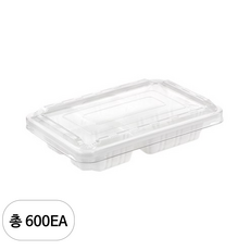 쿡앤락 5칸 실링용기 백색 120 x 180 x 30 mm 400ml, 1개입, 600개