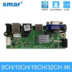 USB녹음기 초소형녹음기Smar-CCTV 9CH 10CH 32CH 4K NVR 마더 보드 H.265 + 네트워크 비디오 레코더 5MP 8, _8CH, 02 8CH - nvr32ch