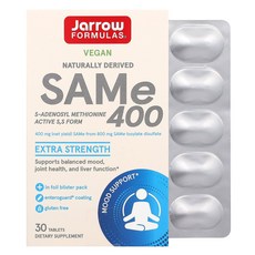 Jarrow Formulas SAMe 400 엑스트라 강도 400mg 30정, Jarrow Formulas SAMe 400 엑..., 1개