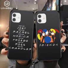 Lovebay For iPhone 6 6s 7 8 Plus X XR XS Max 11 Pro Max 5 5s SE 전화 케이스 iPhone XS 용 중앙 퍽 친구 소프트 TPU