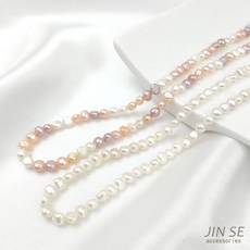 5PCS 담수 진주 미형 산주 광택 미주 DIY 수제 비즈 팔찌 액세서리 재료 비즈, 4-5Mm 혼합 색상