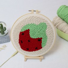 비가토 diy 펀치니들 동물3 슬기로운집콕생활 언택트 집에서할수있는취미 집콕놀이, 【딸기】