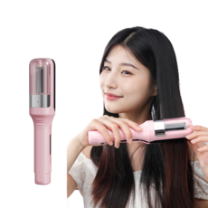 KIBOER 손상모 셀프커팅 고데기 상한 머리 데미지컷 무선 충전식 트리머, 핑크