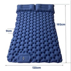 줌바 라인 댄스복 야외 더블 슬리핑 매트 공기주입식 매트리스 접이식 캠핑 소파 침대, royal blue, 02 royal blue