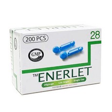 ENERLET 채혈침 혈당 28G 200p 멸균 란셋, 1개, 200개