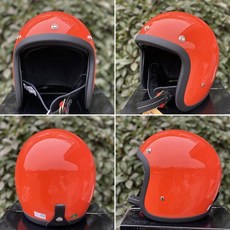 헬멧 가벼운 오토바이 헬맷 하이바 바이크 경량 스쿠터 TT CO S 500TX 레트 빈티지 오픈 페이스 로우 프로파일 스타일 쉘, 옵션04 ORANGE