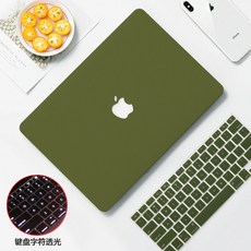 Apple Laptop Macbook Air 11 13 A1932 Pro 12 13.3 15 인치 보호 케이스 보호 커버 쉘, 선택 = 짙은 녹색 빛 투과형 키보드 필름