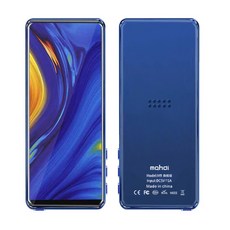 스피커가 있는 신형 8G 블루투스 5.0 HIFI 음악 3.5 HD 터치 스크린 M9 MP4 플레이어 비디오 TF 카드 오디오 라디오 전자책 지원, 푸른, 8GB