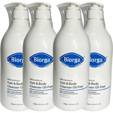 1+1+1+1 바이오가 밀크판테놀 지성용 헤어 앤 바디워시 오일프리 올인원 1000ml, 1+1+1+1 바이오가 지성용 헤어 앤 바디워시, 1L