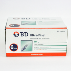 BD 인슐린 주사기 1cc 6mm 100개 당뇨주사기 1mL 주사바늘 강아지