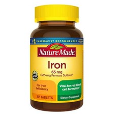 네이쳐 메이드 아이언 65mg 365정 (타블렛) Nature Made Iron 365tab, 1개
