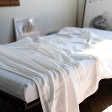 EMOOR 프리미엄 와자라시 거즈 이불 트윈 사이즈 (55x83in) 5겹 순면 100% 여름 겨울 일본산 화이트