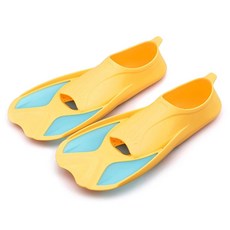 스노클링지느러미스쿠버다이빙용품 짧은 빛 오리발 훈련을위한 발 오리발, 3) Yellow - 4XS