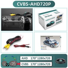 GreenYi AHD 특수 차량 후방 카메라 기아 스포티지-R 2010 도, 02 CVBS-AHD720P-170deg