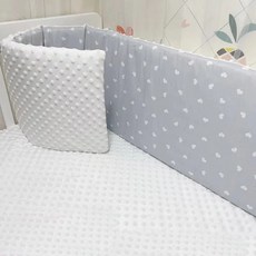 유아 침대가드 양면 분리형 침대 울타리 범퍼 간이 어라운드 보호대 장식 30x130cm, 그레이_2
