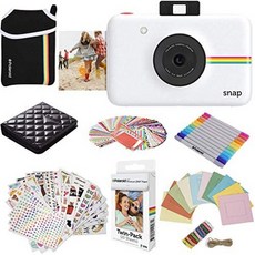 Polaroid Snap Instant Digital Camera (White) Protective Bundle with 20 Sheets Zink Paper PROD1100288, 상세 설명 참조0, 상세 설명 참조0