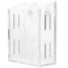 포트수초 어항 투명 심기 컵 수족관 화분 수생 식물 거치대 용기, Transparent, 8X6X3CM