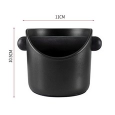 커피 원두 노트 박스 휴지통 찌꺼기 쓰레기통안티 슬립 커피 그라인드 덤프 빈 스테인레스 스틸 노크 박스, 01 Standard Black