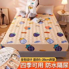 유니퍼니 침대방수커버 남극인 애니메이션 침대시트 단건 침대커버 방뇨 배기 논슬립 미끄럼방지 풀팩토리 해몽함 생각하다, 건딸기 여러 자리