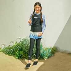 [유솔] 여아 반바지3피스 레쉬가드 세트