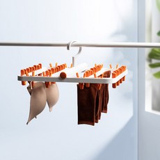 [K쇼핑]모던컬러 접이식 빨래 집게 건조대, 핑크화이트