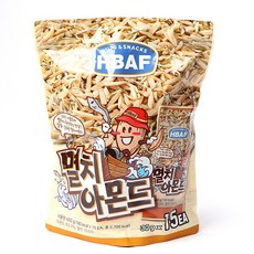 [글로벌푸드] HBAF 바프 멸치아몬드 30g x 15개 / 견과, 450g, 1개