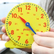 초등2 시계수업 시간학습 학습용 24시간 시계모형 6인 수학학원 홈스쿨링 시침분침, 1개