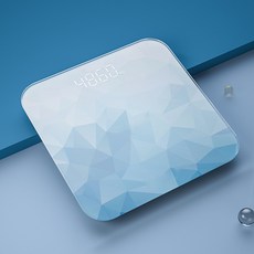 LED LCD 디지털 스마트 체중계 전자저울 몸무게 저울 가정용 미니돼 파스텔 컬러 체중계 디지털 사각 몸무게 무게 측정, 28LED 다이아몬드 블루 R45 울트라 라운드 글꼴, 충전금