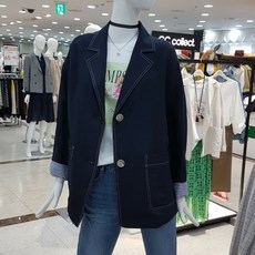 씨씨콜렉트 스티치포인트 루즈핏재킷(E202MSF134/네이비)(3033537) 백화점